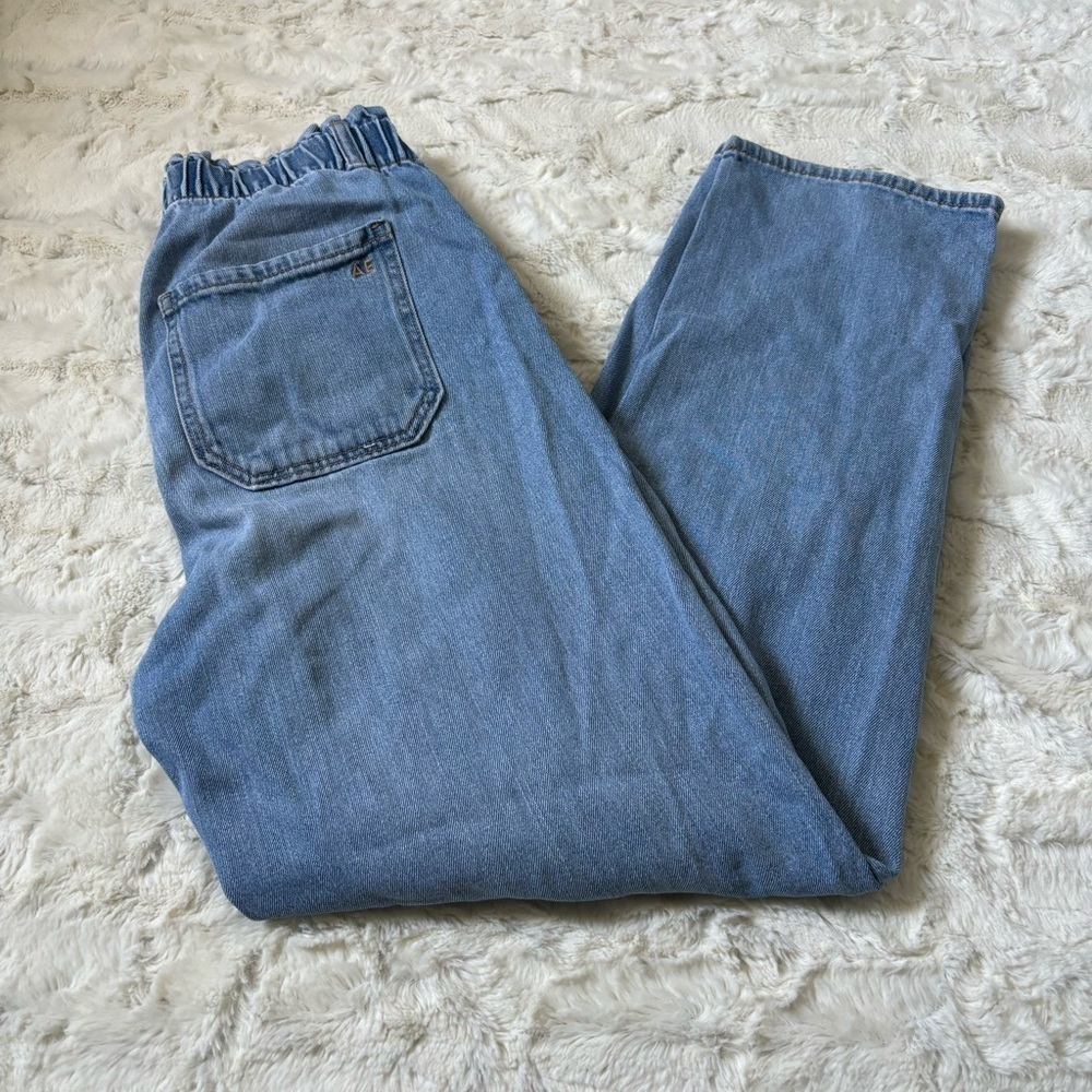American Eagle Women's Size 6 Regular Blue Paperbag Jeans